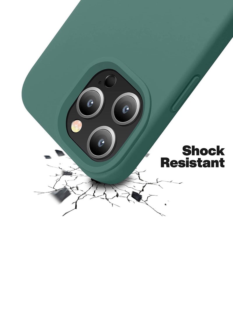 ليدين iPhone 13 Pro Case – Silicone Phone Cover | Wireless Charging Compatible, 360° Shockproof Protective Case for Apple iPhone 13 Pro (Green, iphone 13 pro) - Image 5