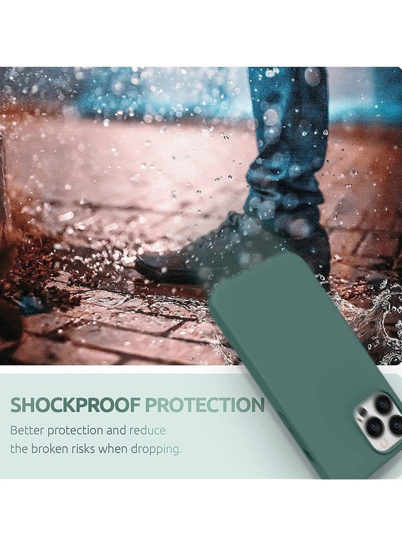 ليدين iPhone 13 Pro Case – Silicone Phone Cover | Wireless Charging Compatible, 360° Shockproof Protective Case for Apple iPhone 13 Pro (Green, iphone 13 pro) - Image 3