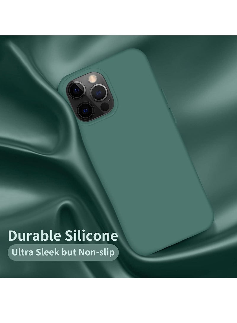 ليدين iPhone 13 Pro Case – Silicone Phone Cover | Wireless Charging Compatible, 360° Shockproof Protective Case for Apple iPhone 13 Pro (Green, iphone 13 pro) - Image 2