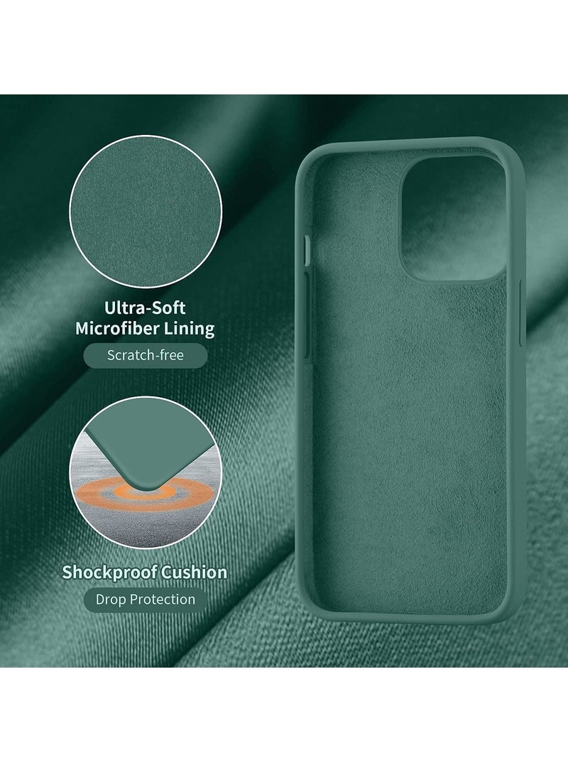 ليدين iPhone 13 Pro Case – Silicone Phone Cover | Wireless Charging Compatible, 360° Shockproof Protective Case for Apple iPhone 13 Pro (Green, iphone 13 pro) - Image 4