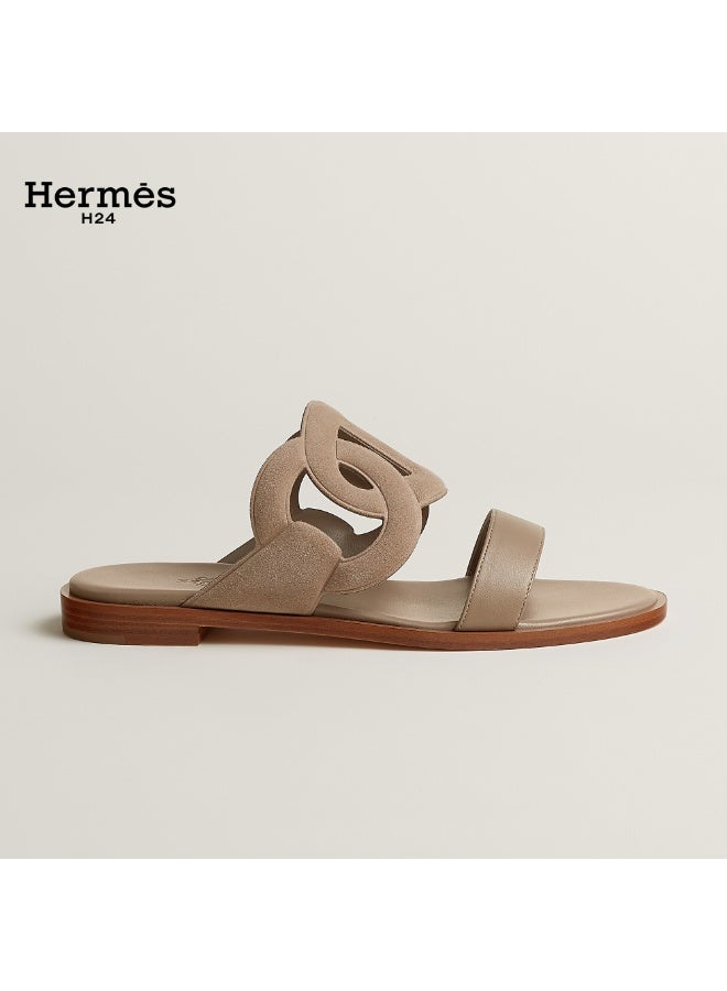 Hermes H24 Lagune Sandals in suede goatskin and Nappa leather - Image 2