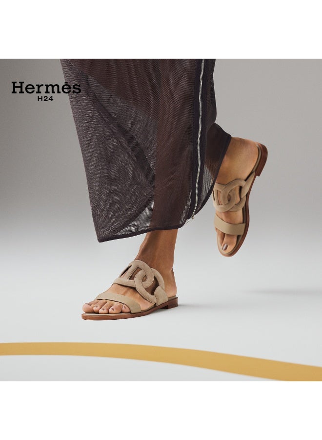 Hermes H24 Lagune Sandals in suede goatskin and Nappa leather - Image 5