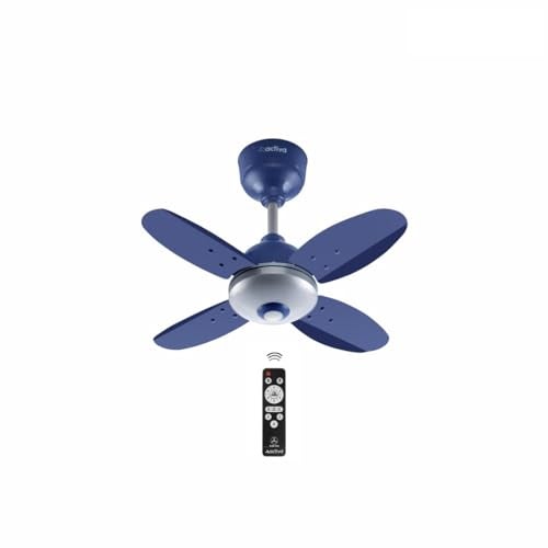 ACTIVA Gracia 600 MM BLDC Ceiling Fan | 4 Blades | 28 Watt | Noiseless Motor with LED Light | Remote Control | Reversible Mode, Timer, Energy Saving, come with 5 Years Warranty (Sparkle Blue) - Image 1