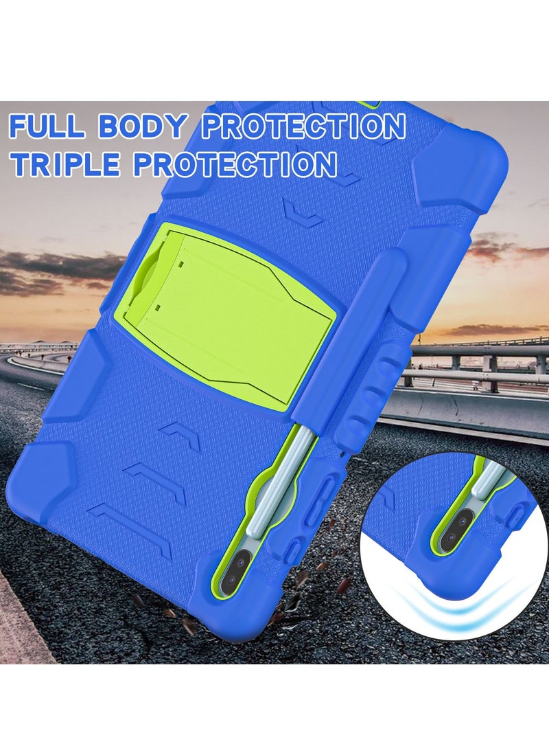 GULFLINK Gulflink Back Cover Protect Case for SAMSUNG Tab S6 T860/T865/T867 10.5 inch blue and lime  - Image 4