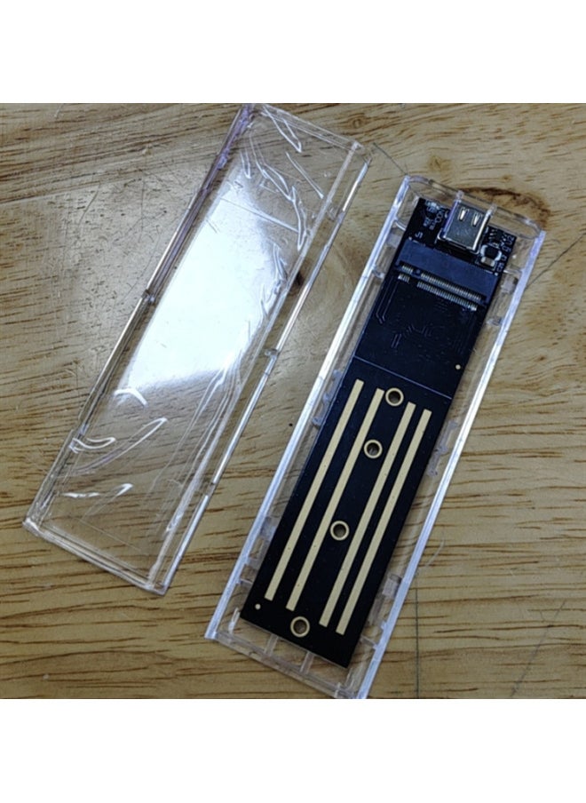 M.2 Solid State Hard Disk Box NVMe/NGFF Dual Protocol Hard Disk Box USB3.1 Transparent Type-c Mobile Hard Disk Box-Color:Red Aluminum Alloy MT-NGFF Protocol  - Image 3