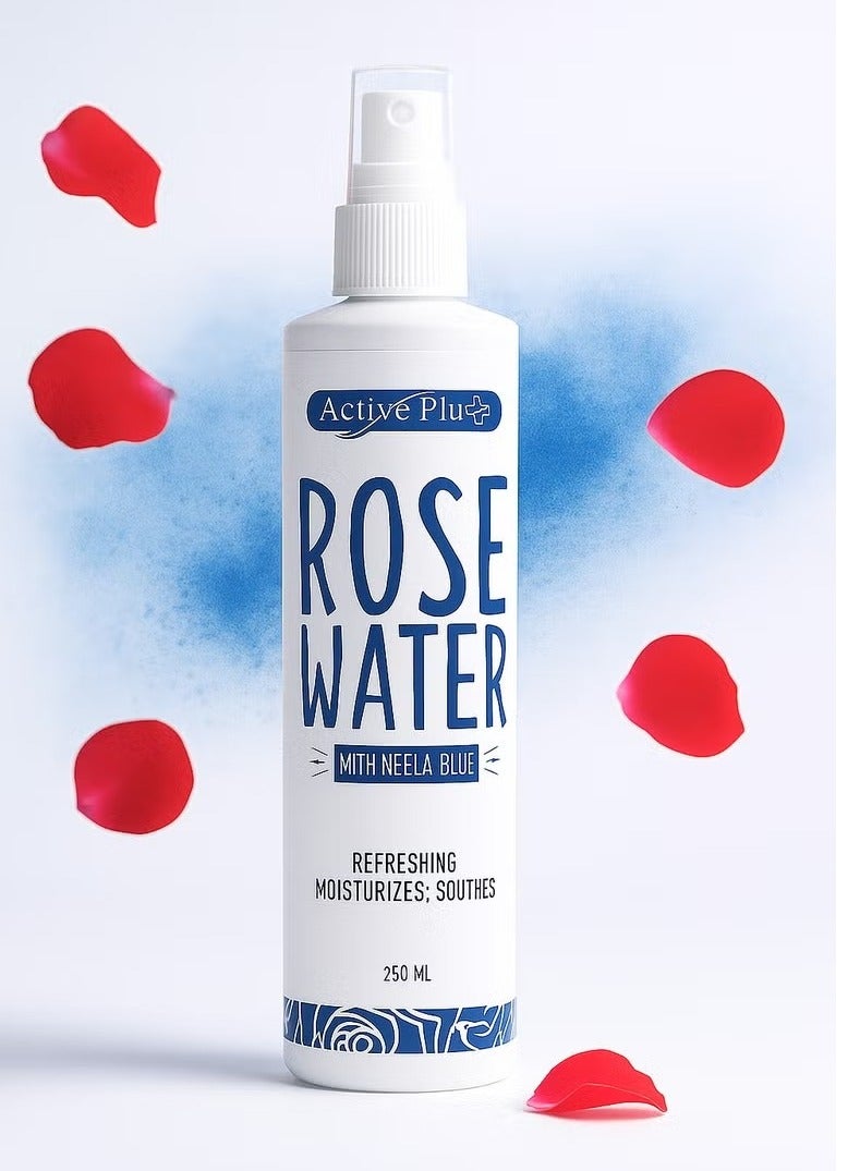 اكتيف بلس ماء الورد مع النيلة الزرقاء - تونر مرطب وملطف - 250 مل