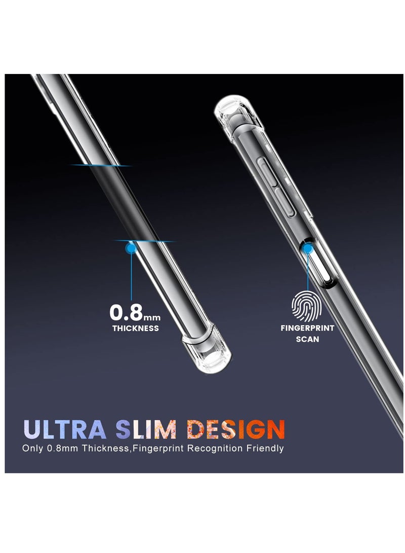 BORTONY Samsung Galaxy A14 4G/5G Case with Dual Tempered Glass Screen Protector Soft TPU Silicone Case Bumper with Reinforced Corners Clear Cover - Image 5