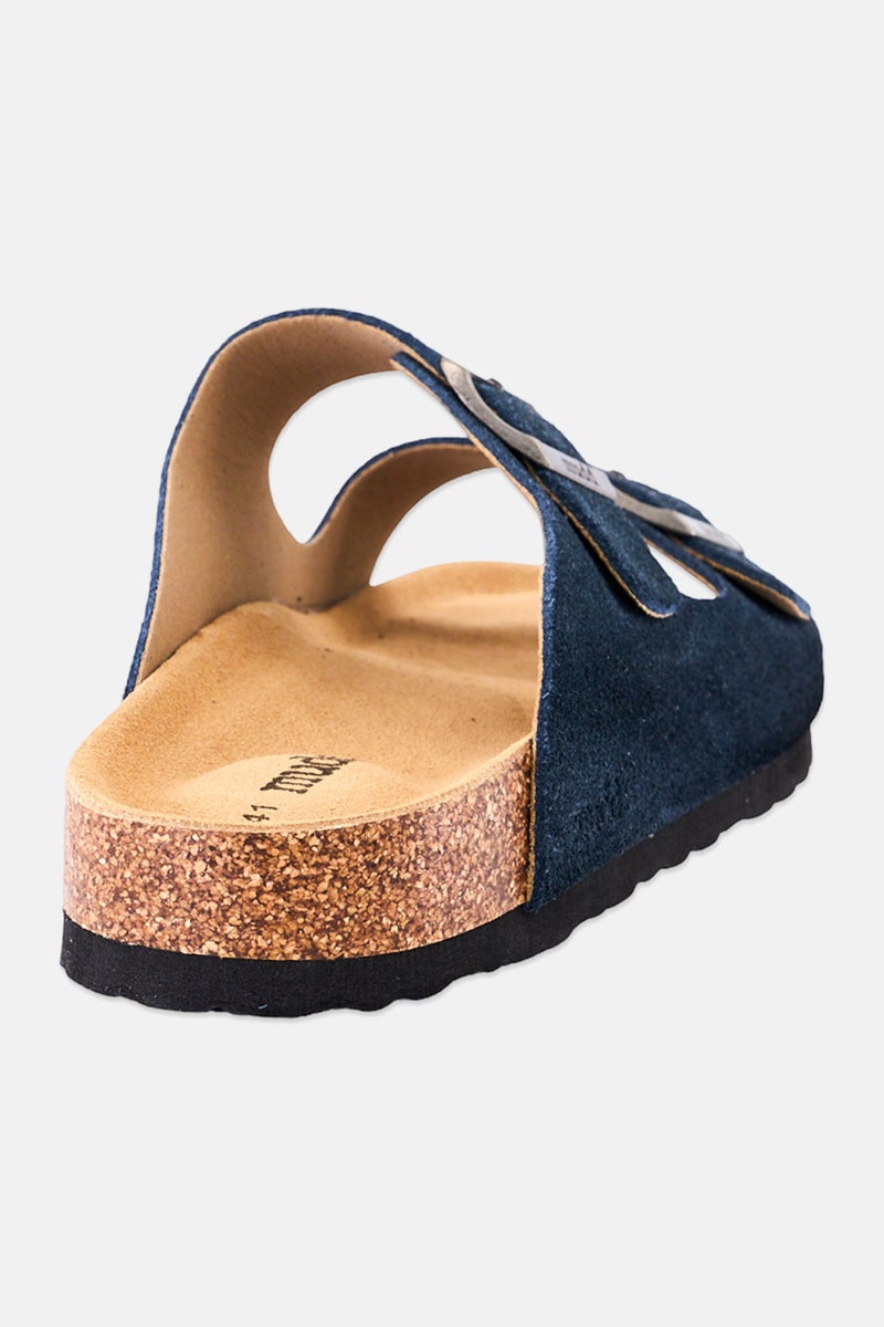 Mudd Men Slip On Cork Sandals, Navy - Image 4