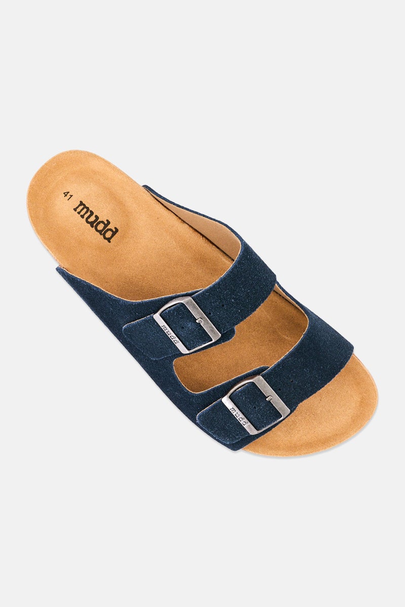 Mudd Men Slip On Cork Sandals, Navy - Image 3