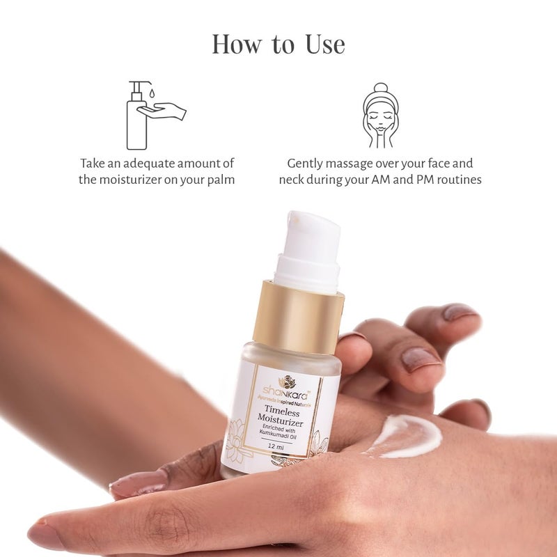 Shankara Timeless Moisturizer Lotion With the Goodness of Saffron Lotus and Vitamin C For All Skin Types 12 ML - Image 4