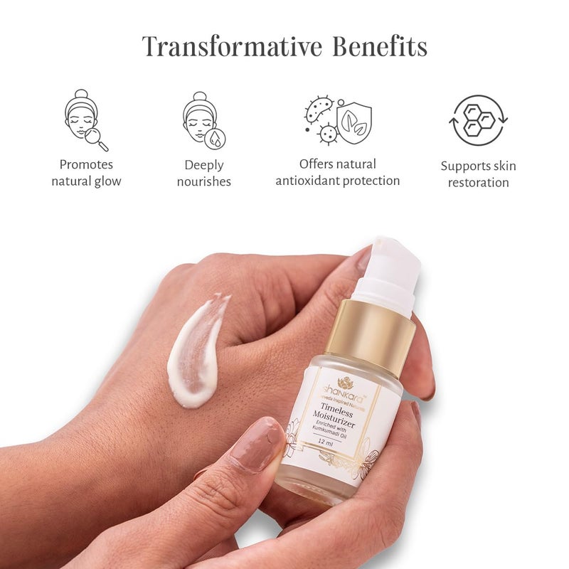 Shankara Timeless Moisturizer Lotion With the Goodness of Saffron Lotus and Vitamin C For All Skin Types 12 ML - Image 3