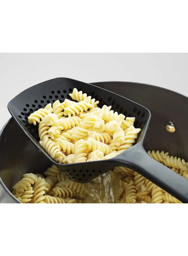Joseph Joseph 10160 Scoop Plus Colander Strainer Slotted Spoon, Large, Grey-Green - Image 5