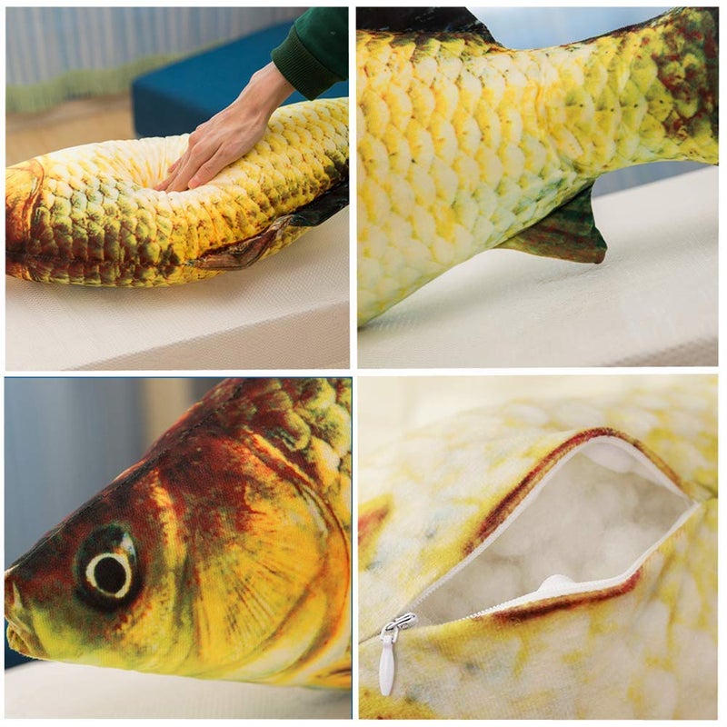 JULAN 3D Giant Soft Fish Cushion Pillow Carp Plush Pillow Stuffed Toy Throw Pillow for Home Decoration Gift Kids Pillow Stuffed Animal Toy (31inch/ 77cm) - Image 2