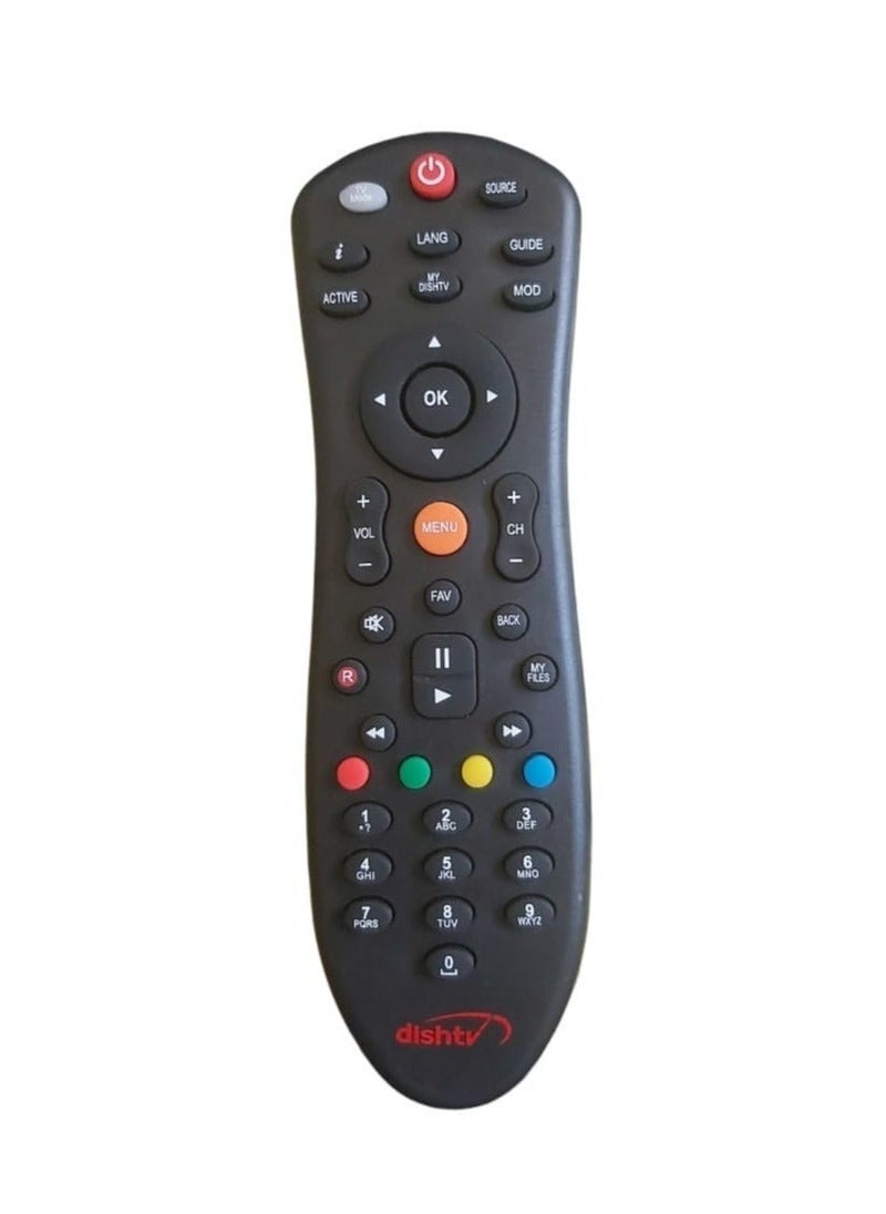 Dishtv جهاز التحكم عن بعد في جهاز استقبال التلفزيون 