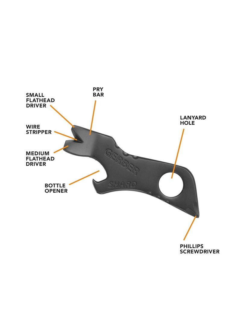 Gerber Gerber Gear Shard Keychain - Multitool Keychain with Bottle Opener, Screwdriver, and Wire Stripper - EDC Gear and Equipment - Black  - Image 2