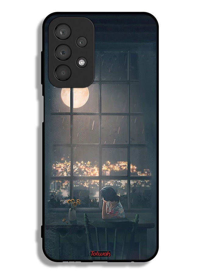 Tolwak Samsung Galaxy A23 4G Protective Case Cover Looking At Moon Art - Image 1