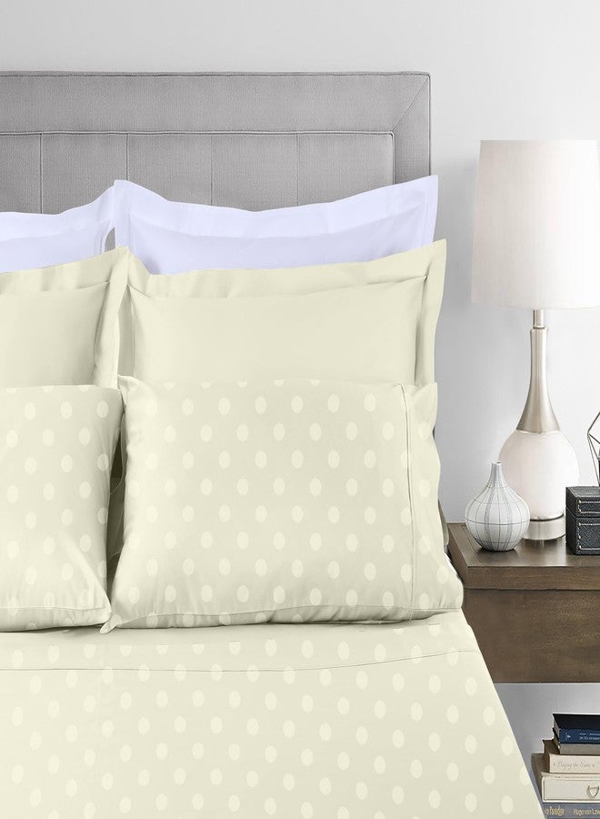 Threadmill Pillow Cases Standard Size Set of 2 | 100% Pure Cotton Jacquard Sateen Weave | Ultra Soft & Comfortable Bed Pillow Covers | Hotel Quality Pillow Protectors | Ivory Pillow Cases - Image 2