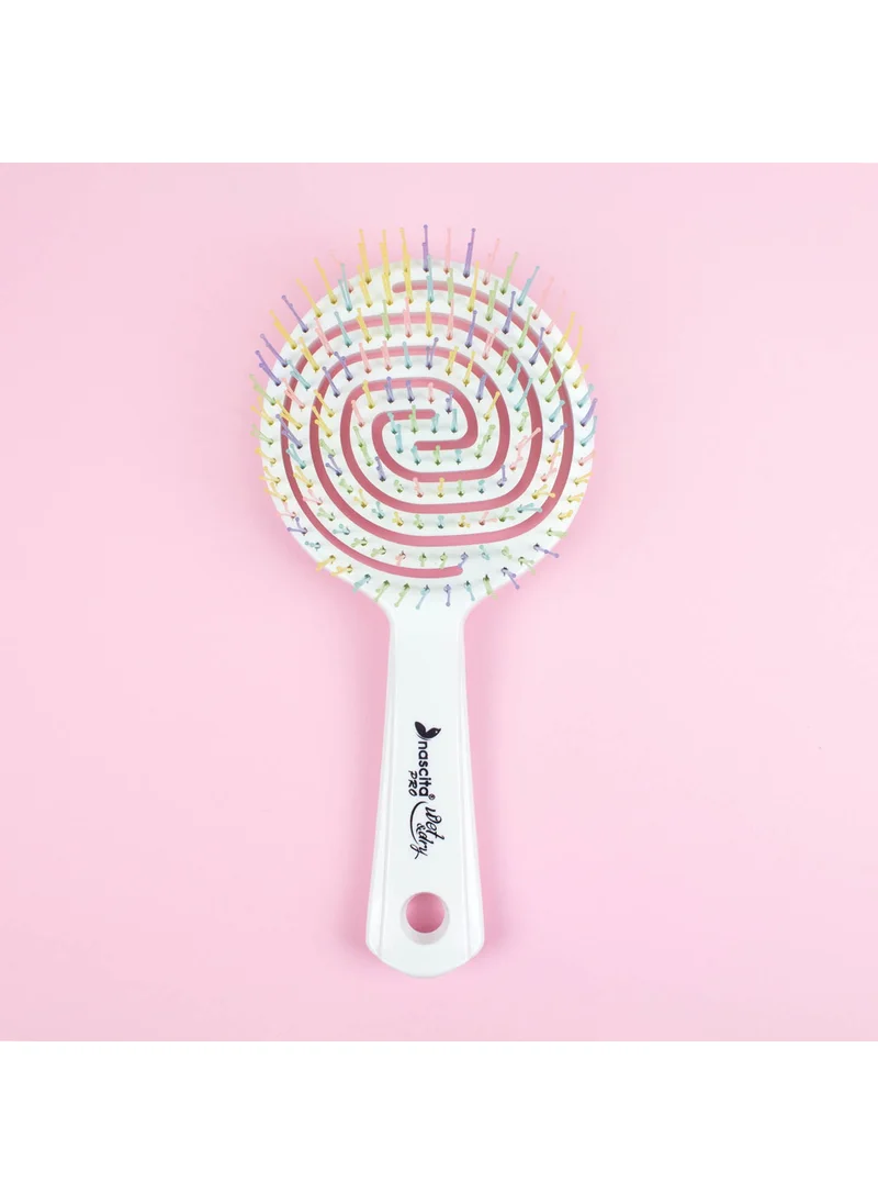 Nascita Pro Three Dimensional Oval Hairbrush-05 White