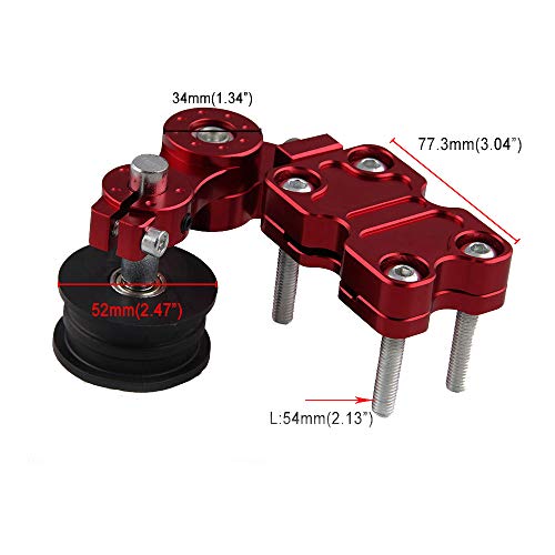 TIRGE Chain Tensioner Adjuster Universal Aluminum Chain Automatic Regulator for Motorcycle Motocross Dirt Pit Bike ATV (red) - Image 2