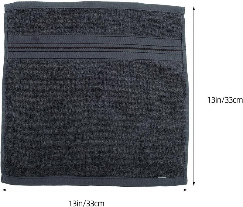 12pcs Soft Cotton Washcloths Absorbent Face Towels 34x34cm Deep Gray Skin Towels for Bathroom Spa Salon Makeup Removal - Image 2