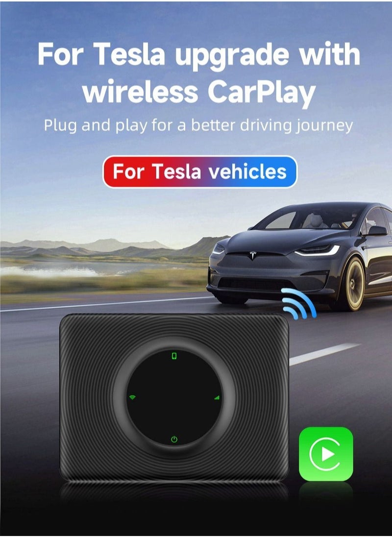 Carplay Activator Dongle 2.4G/5G Wireless WIFI, Plug-and-Play Bluetooth-compatible Carplay Box for iPhone iOS, specifically designed for Tesla Car Models