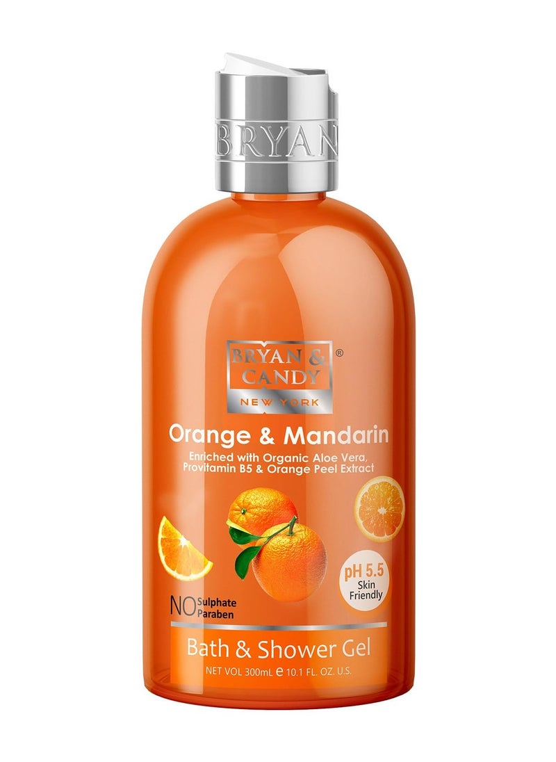 BRYAN & CANDY - Bryan And Candy Orange and Mandarin Shower Gel 300ml with Aloe Vera Gentle Moisturizing Body Wash for Soft Supple Skin - Image 1