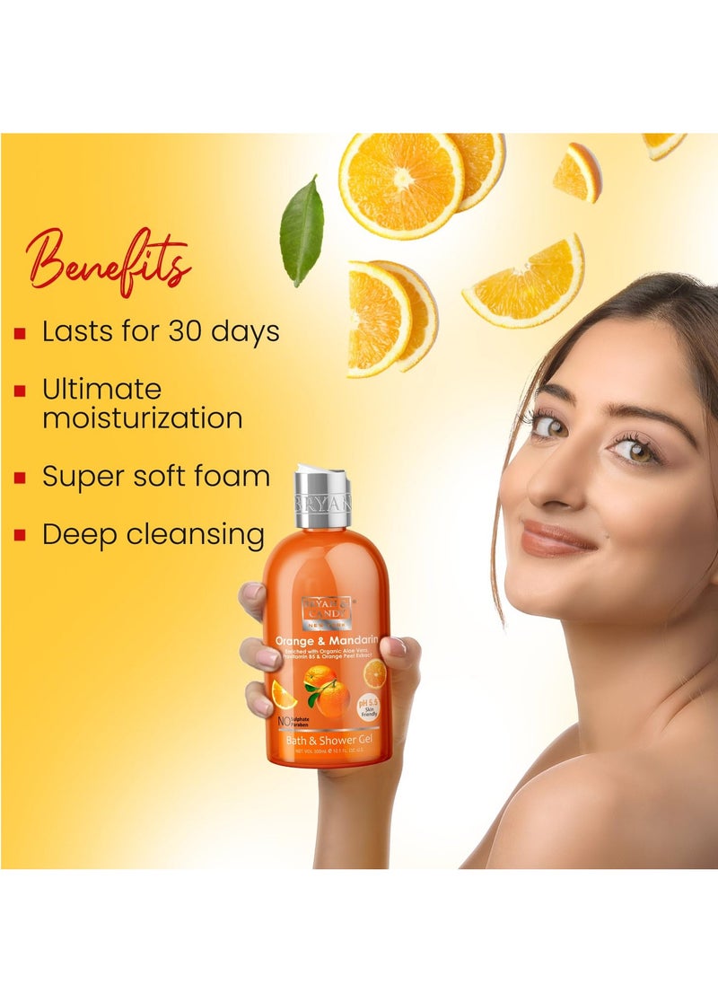 BRYAN & CANDY - Bryan And Candy Orange and Mandarin Shower Gel 300ml with Aloe Vera Gentle Moisturizing Body Wash for Soft Supple Skin - Image 1