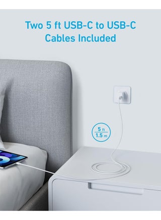 USB C Charger, iPhone Charger, 20W Dual Port USB Fast Charger, Type C Charger for iPhone 16/16 Pro/16 Pro Max/15/14/13/12, iPad Pro/AirPods, Samsung S25/S24/S23 and More (USB-C Cable Included) - view 3