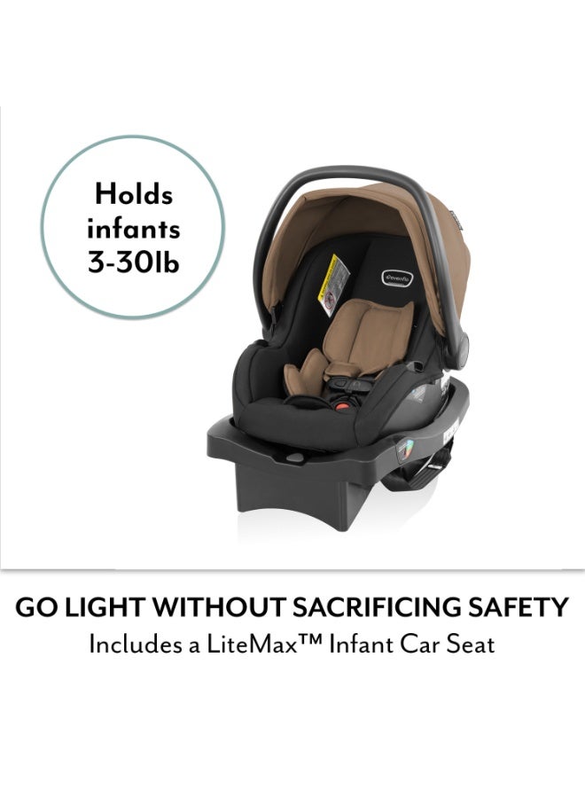 Evenflo - Otto+ Travel System With Litemax Car Seat - Chia Black - Image 3