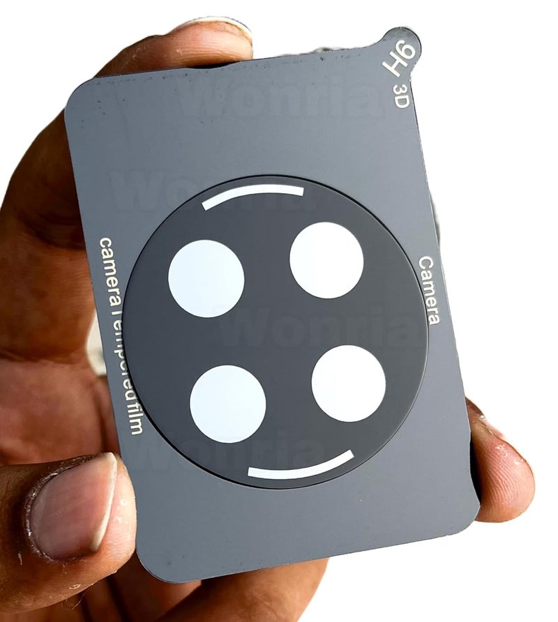 WonRia ® حزمة 1 - واقي عدسة الكاميرا الخلفية لهاتف Oppo F29 Pro 5G [3D بريميوم] - أسود - Image 1