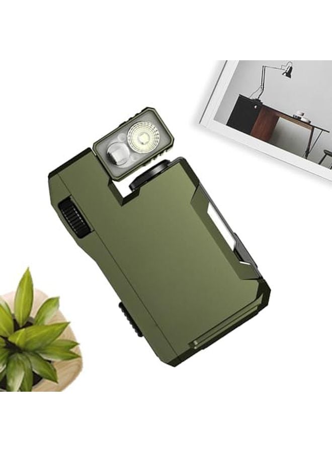 Green Small Powerful Flashlight 400 Lumen Portable Pocket Light Outdoor Camping - Image 2