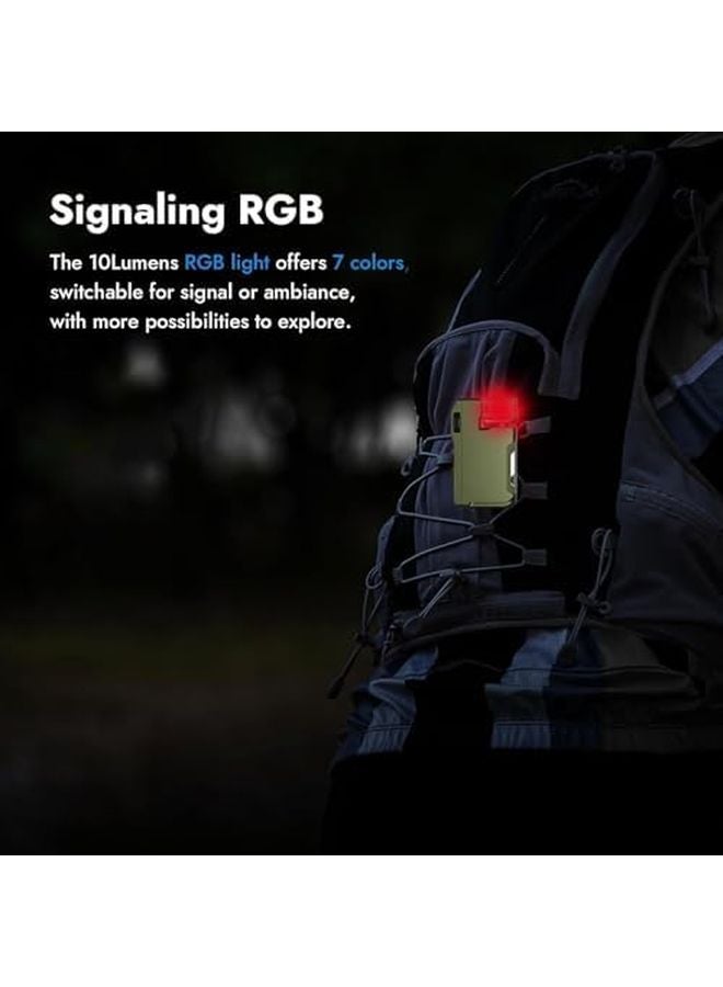 Green Small Powerful Flashlight 400 Lumen Portable Pocket Light Outdoor Camping - Image 3