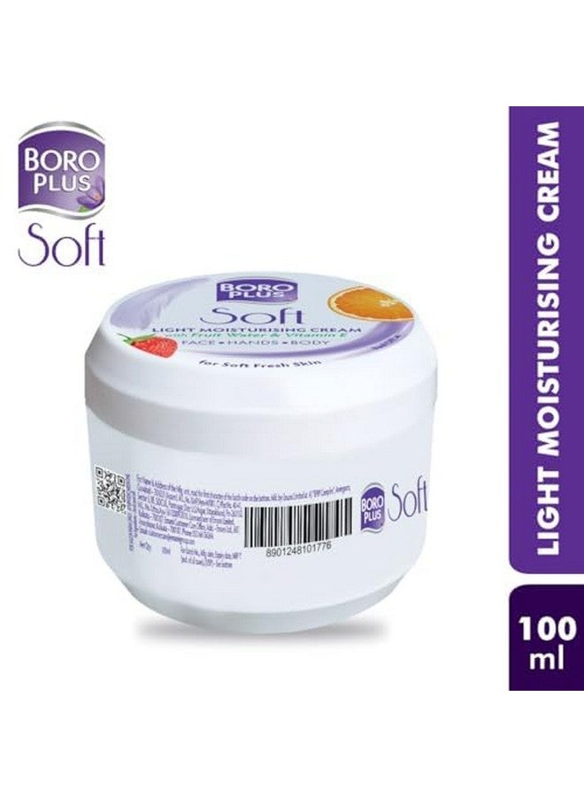 BoroPlus Soft Light Moisturising Cream | Light & Non-sticky | Provides 24 hour moisturisation|Ayurvedic Cream for all seasons |Hand Cream, Body Cream & Face Cream | Vitamin E - 100 ml - Image 2