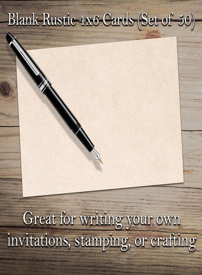 Lone Star Art بطاقات ورقية كرافت - مجموعة من 50 بطاقة - بطاقات فارغة للكتابة أو الملاحظات - سطح أمامي وخلفي فارغ - لوازم الحفلات، بطاقات ريفية فارغة مقاس 4×6 - مثالية لكتابة الدعوات أو الملاحظات الخاصة بك - Image 5