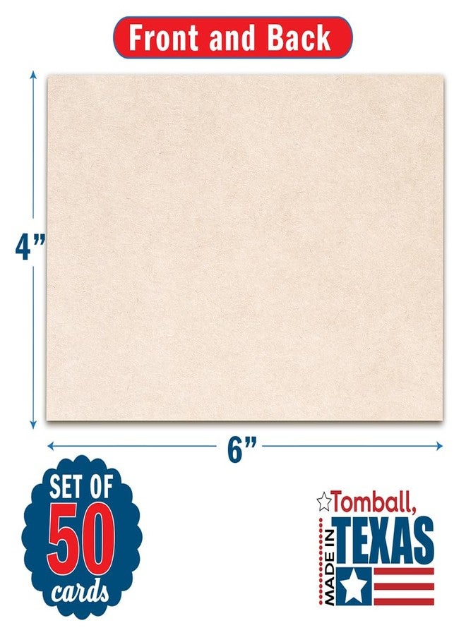 Lone Star Art بطاقات ورقية كرافت - مجموعة من 50 بطاقة - بطاقات فارغة للكتابة أو الملاحظات - سطح أمامي وخلفي فارغ - لوازم الحفلات، بطاقات ريفية فارغة مقاس 4×6 - مثالية لكتابة الدعوات أو الملاحظات الخاصة بك - Image 3