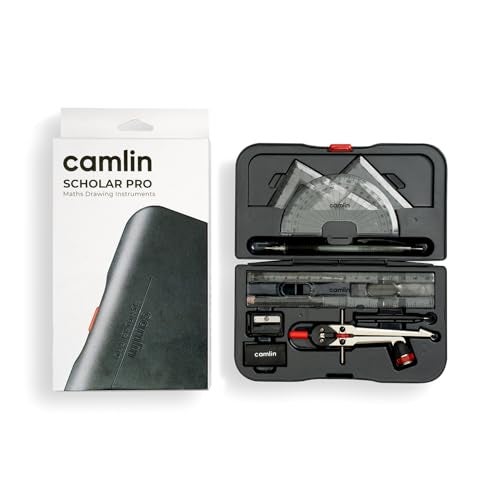 Camlin Scholar Pro Geometry Box - 12-Piece Set | Premium Geometry Box Kit for School kids | Ideal for Learning and Precision | Pack of 1 - Image 1