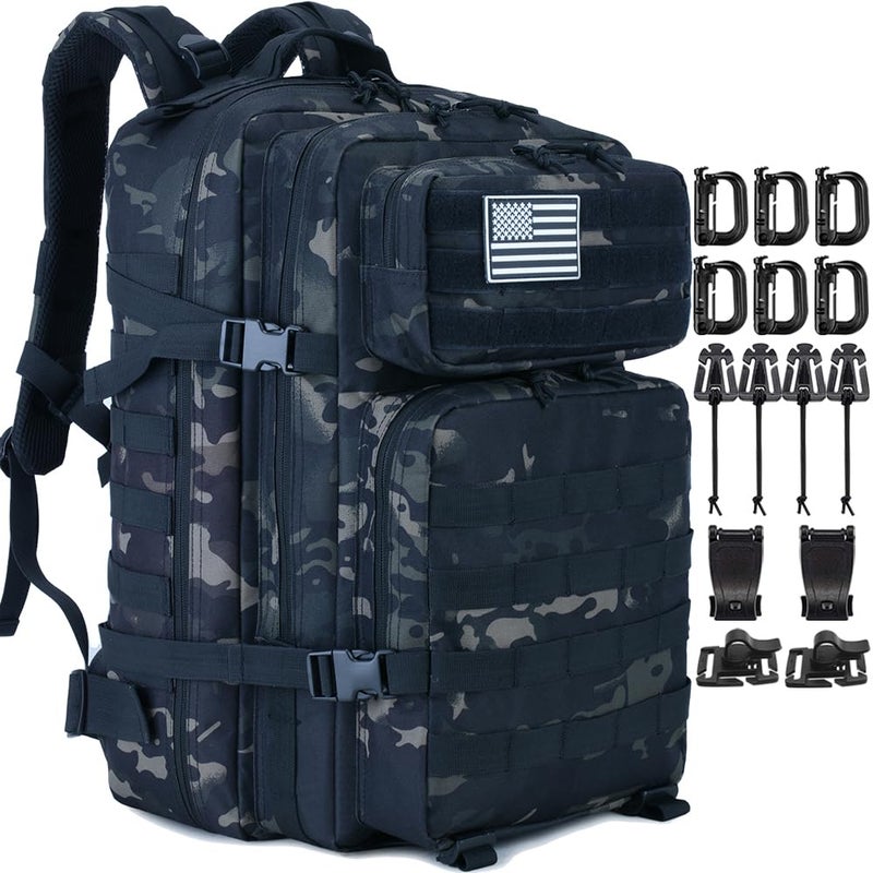 Createy 45L Military Tactical Backpack, Large Army 3 Day Assault Pack Molle Bag - Image 1