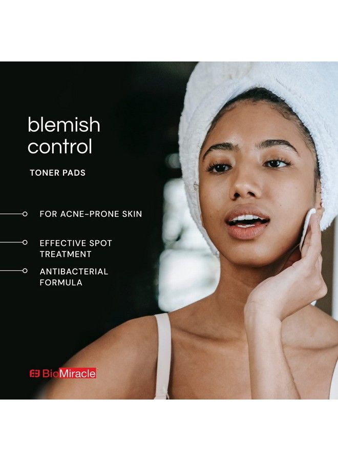 BioMiracle Blemish Control Toner Pads Spot Treatment For Blemishes Mild Exfoliation Soothing (90 Pads)  - Image 5