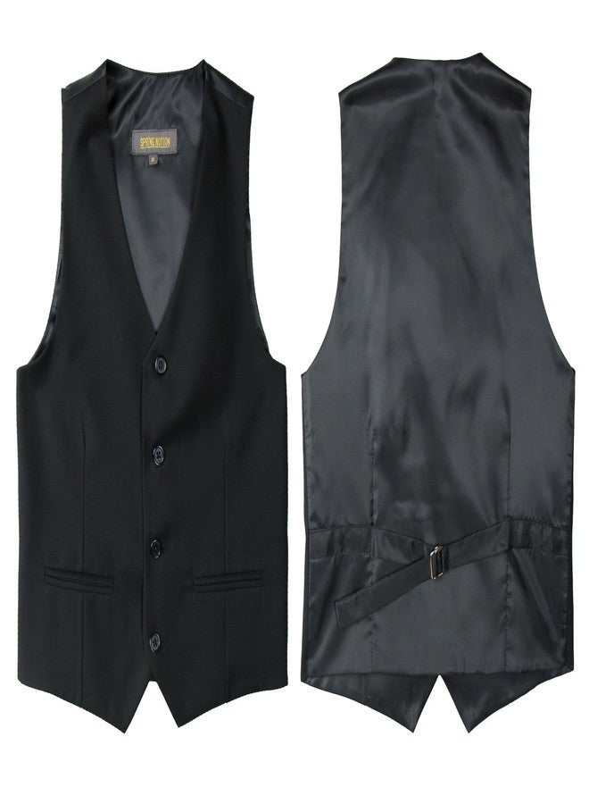 Spring Notion Big Boys' 2-Piece Vest Suit Set Black 2 Vest and Pants - Image 3