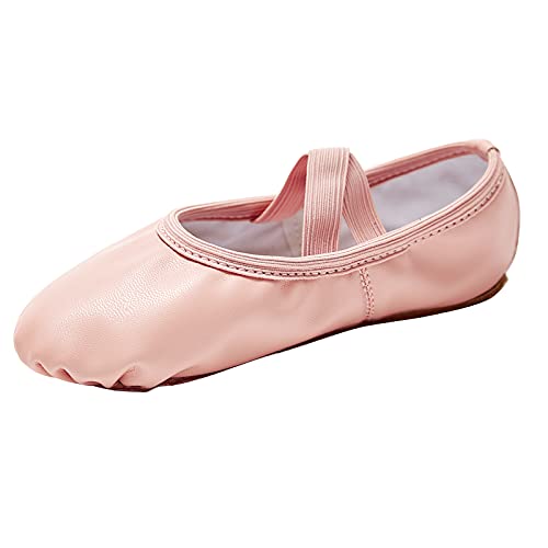 Stelle Ballet Shoes for Girls Toddler Dance Slippers Soft Leather Ballerina Boys Shoes for Toddler/Little Kid/Big Kid/Women(Ballet Pink, 10MT) - Image 1