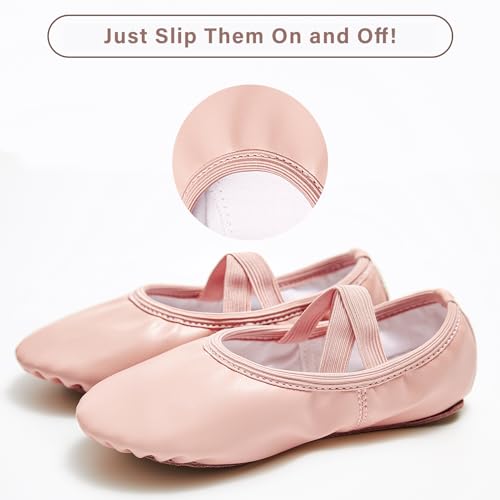 Stelle Ballet Shoes for Girls Toddler Dance Slippers Soft Leather Ballerina Boys Shoes for Toddler/Little Kid/Big Kid/Women(Ballet Pink, 10MT) - Image 5
