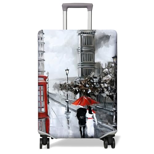 PtRug Travel Luggage Cover Suitcase Protector Fits 1832 Inch Wheel Covers PatternedTravel Related Items Flower Luggage Protector Elastic S - Image 1