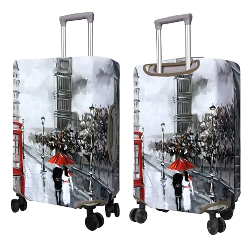 PtRug Travel Luggage Cover Suitcase Protector Fits 1832 Inch Wheel Covers PatternedTravel Related Items Flower Luggage Protector Elastic S - Image 3