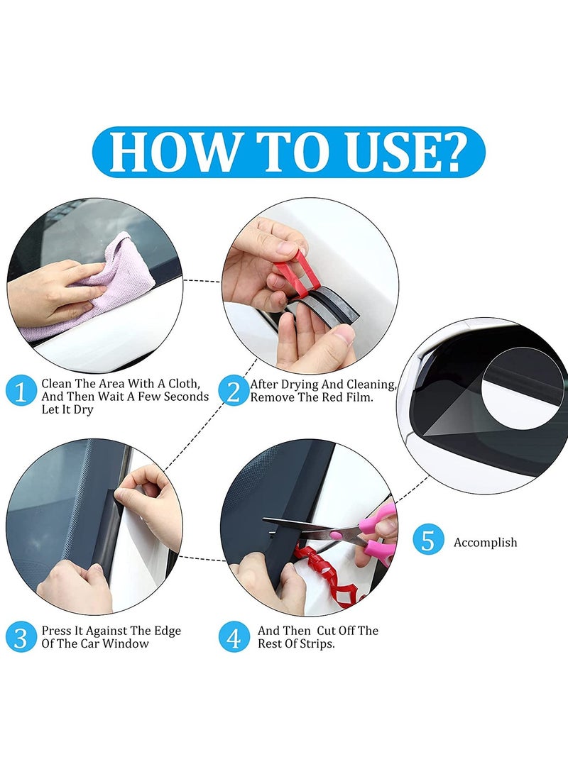 SYOSI Car Weather Stripping, 14mm Car Sunroof Seal, NALACAL Windshield Weather Seal Rubber Stripping Trim Weatherstrip Adhesive T Shape Sunroof Cover Leak Sound Proofing (5m) - Image 3