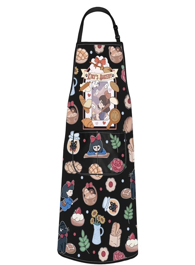 POFULL Anime Fans Gift Fantasy Adventure Animated Movie Gift Baking Lover Baker Apron Ki’s Bakery Apron With Pockets (KI'S BAKERY) - Image 1
