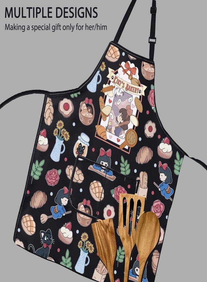 POFULL Anime Fans Gift Fantasy Adventure Animated Movie Gift Baking Lover Baker Apron Ki’s Bakery Apron With Pockets (KI'S BAKERY) - Image 4