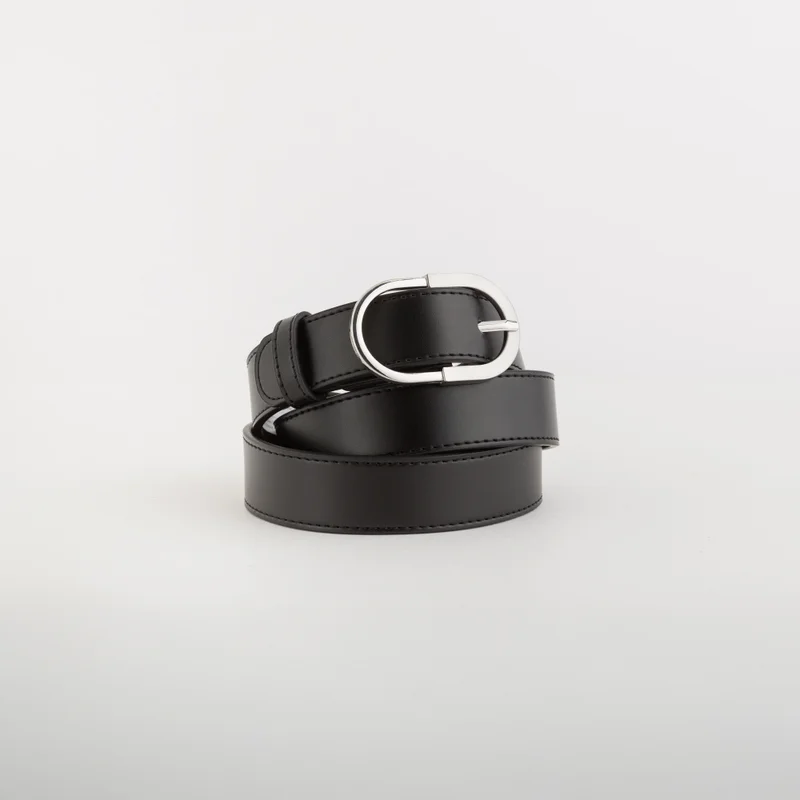 كاربيزا Women's Belt Lady Belt Leather Black