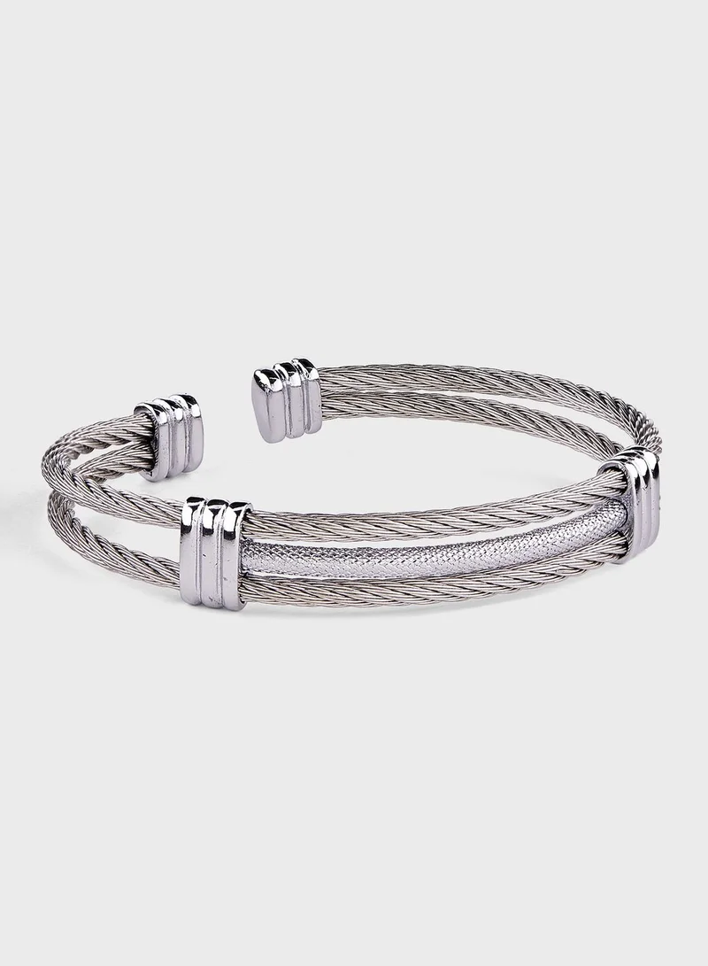 Seventy Five Casual Metal Cuff Bracelet