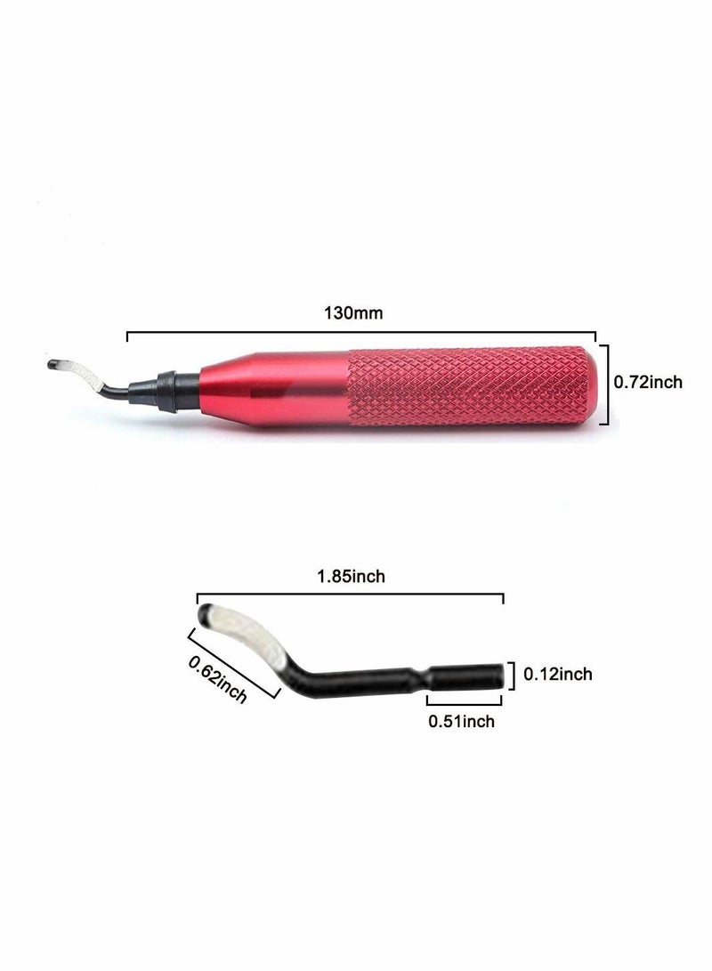 Y&D Deburring Tool Kit with 10 High Speed Steel Blades, for Precision Edge Burr Removal on Copper, Iron, Brass, and PVC Plumbing Pipes, 3D Printing Plastics, Resin Art, Metal Work - Image 5