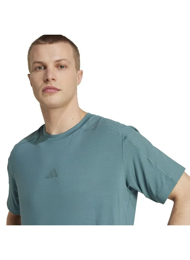 اديداس تيشيرت بيور موشن أخضر بأكمام قصيرة للرجال